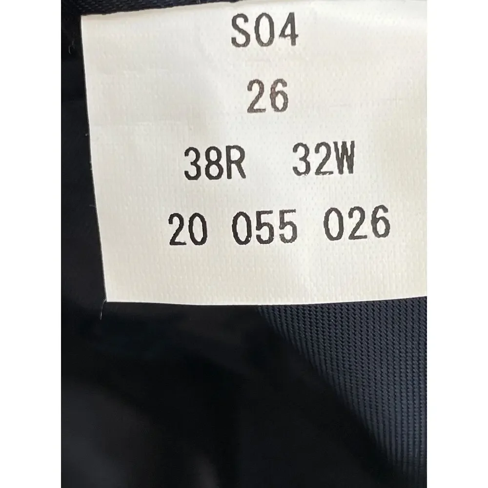 Brooks‎ Brothers Blazer Mens 38R Navy Blue Cotton Blend 3-Button Suit Jacket